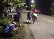 Gabungan relawan tandai jalan berlubang di Balangan