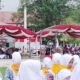 Bupati HST Samsul Rizal saat menjadi pembina pada HUT ke-80 PMI di kabupaten setempat, Kamis (18/9/2025). KATAKUNCI/MR