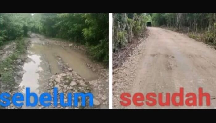 Sukses Perbaiki Jalan Secara Swadaya, Warga Nansean Berharap Perhatian Permanen