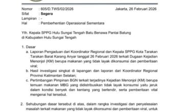 BGN Hentikan Sementara Operasional SPPG Pantai Batung HST