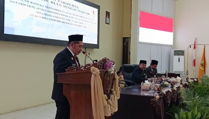 Pelantikan PAW Anggota DPRD HST Berjalan Lancar, Bupati Minta Perjuangkan Kepentingan Rakyat
