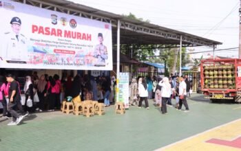 Polres HST dan Pemda HST selenggarakan pasar murah di halaman Mapolres HST