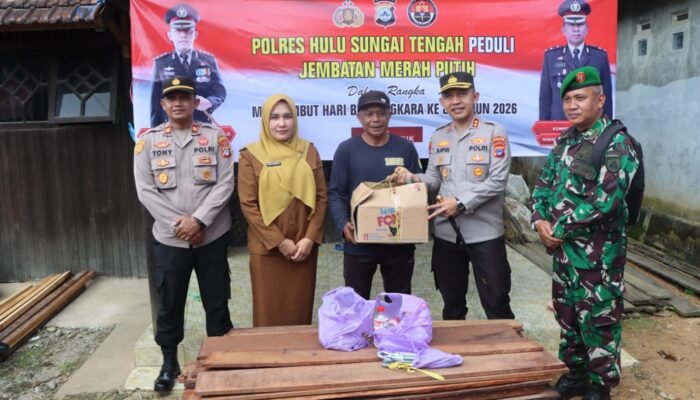 Polres HST Renovasi Jembatan Merah Putih, Wujud Bakti Hari Bhayangkara ke-80