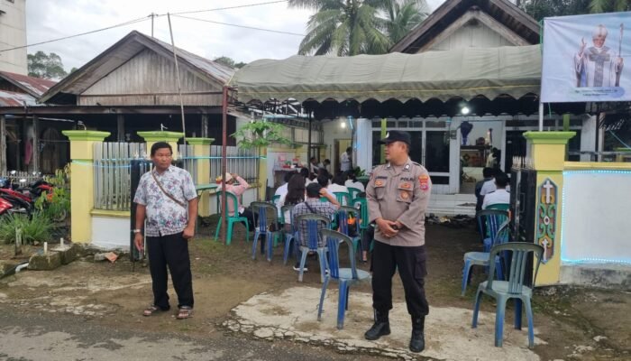 Sinergi Tanpa Batas, Polsek Halong dan Jemaat Bersatu Amankan Jalannya Pekan Suci 2026