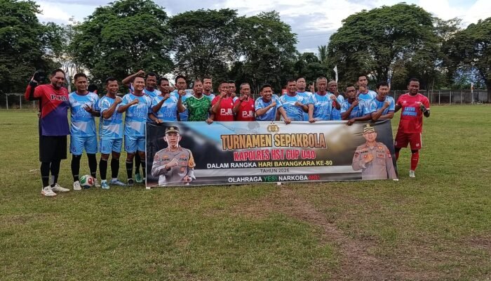 PJM Polres Hantam Baruh Legend 4-0, Kapolres Cetak Brace