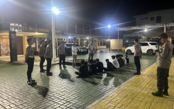 Patroli Malam Polres HST Amankan Sepeda Motor Diduga Terlibat Balap Liar