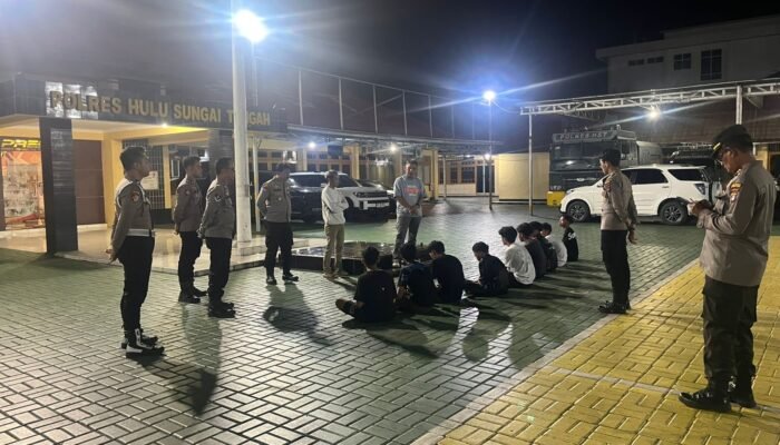Patroli Malam Polres HST Amankan Sepeda Motor Diduga Terlibat Balap Liar