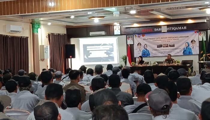 Perkuat Garda Terdepan, Satpol PP HST Gelar Pelatihan Satlinmas Desa dan Kelurahan