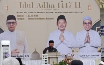 Ribuan Warga HST Gelar Sholat Idul Adha di Lapangan Dwi Warna Barabai