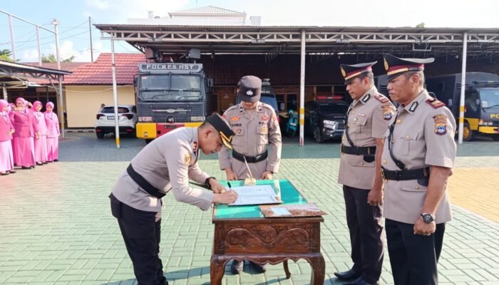 Polres HST Gelar Serah Terima Jabatan Dua Kasat