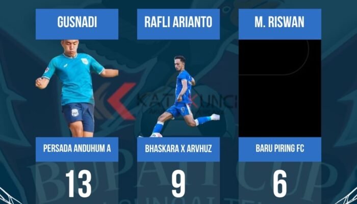 Persaingan Top Skor Piala Bupati HST Cup 2026 Kian Memanas, Gusnadi Masih Memimpin