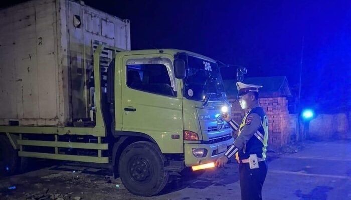 Dahan Patah Akibat Kontainer Tronton, Dua Pengendara Motor Dilarikan ke Rumah Sakit