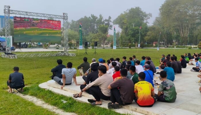 Nobar Piala Dunia di Taman Dwi Warna Diserbu Warga, Pemkab HST Siap Lanjut hingga Final