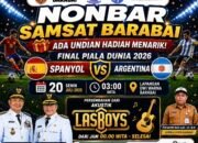 Samsat dan Pemkab HST Gelar Nobar Final Piala Dunia, Warga Lunas Pajak Kendaraan Berkesempatan Raih Doorprize