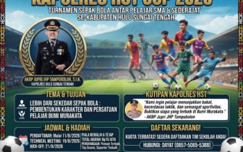 Kapolres HST Cup 2026 Resmi Dibuka, Turnamen Sepak Bola Antar Pelajar Siap Bergulir di HST