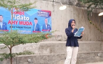 Nada Fauzana Siswi MAN 1 HST Sabet Juara Pertama Lomba Pidato AHY Muda