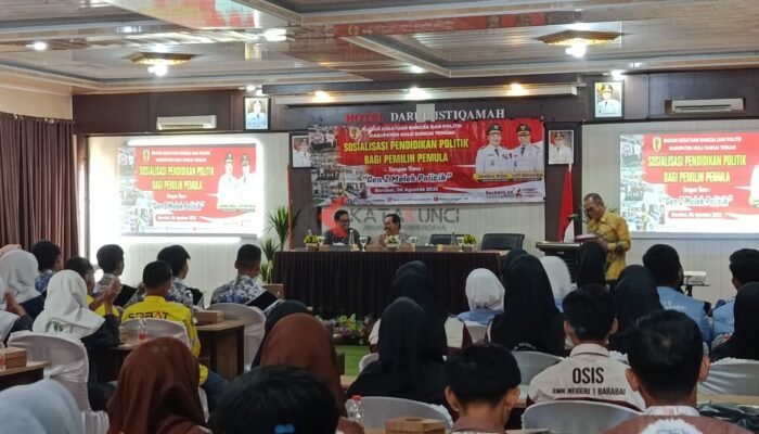 Sosialisasi Gen Z Melek Politik, Kesbangpol HST Bekali 100 Pemilih Pemula
