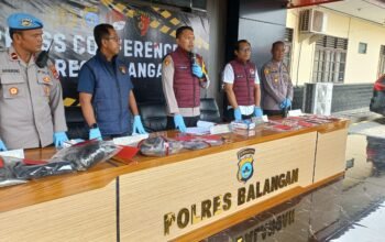 Rilis Kasus Triwulan III, Polres Balangan Ringkus 12 Tersangka Narkoba dan Tahan Oknum Kades
