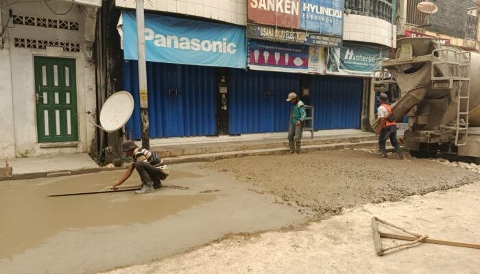 Instruksi Bupati HST, Jalan Pasar 3 Ditinggikan untuk Antisipasi Banjir