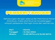 PDAM Balangan Umumkan Distribusi Air Bersih Paringin Kota Terganggu